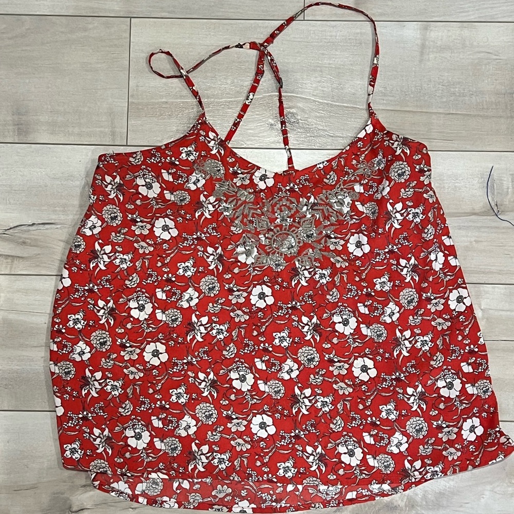 Hollister Burnt Orange Floral Camisole Top